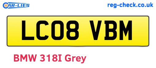 LC08VBM are the vehicle registration plates.