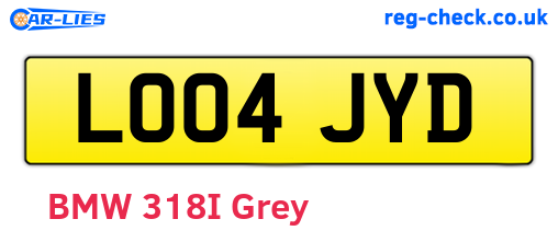 LO04JYD are the vehicle registration plates.