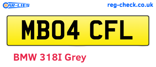 MB04CFL are the vehicle registration plates.