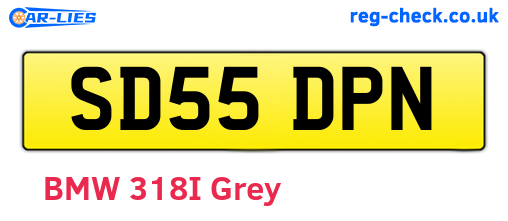 SD55DPN are the vehicle registration plates.
