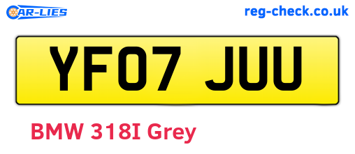 YF07JUU are the vehicle registration plates.