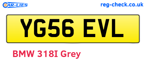 YG56EVL are the vehicle registration plates.