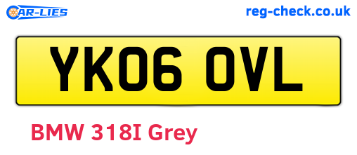 YK06OVL are the vehicle registration plates.