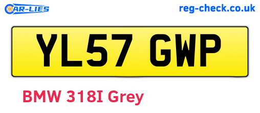 YL57GWP are the vehicle registration plates.