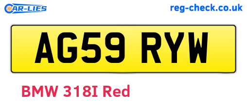 AG59RYW are the vehicle registration plates.