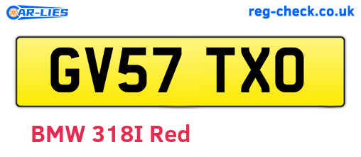 GV57TXO are the vehicle registration plates.