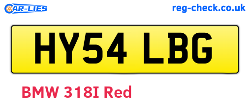 HY54LBG are the vehicle registration plates.