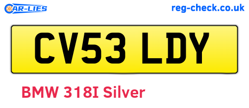 CV53LDY are the vehicle registration plates.