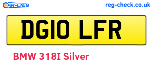 DG10LFR are the vehicle registration plates.