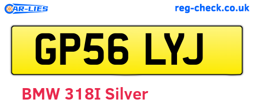 GP56LYJ are the vehicle registration plates.