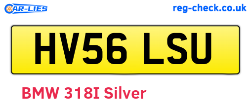 HV56LSU are the vehicle registration plates.