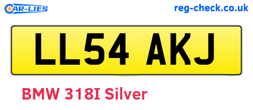 LL54AKJ are the vehicle registration plates.
