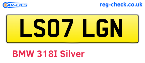 LS07LGN are the vehicle registration plates.
