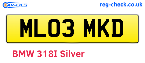 ML03MKD are the vehicle registration plates.