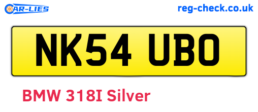 NK54UBO are the vehicle registration plates.