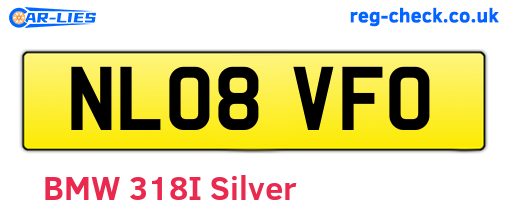 NL08VFO are the vehicle registration plates.
