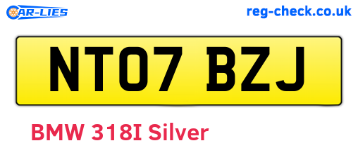 NT07BZJ are the vehicle registration plates.