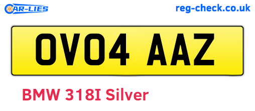 OV04AAZ are the vehicle registration plates.
