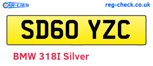 SD60YZC are the vehicle registration plates.
