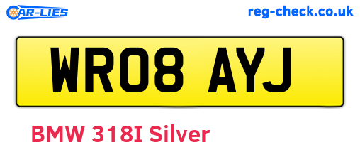 WR08AYJ are the vehicle registration plates.