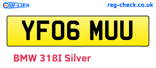 YF06MUU are the vehicle registration plates.