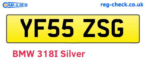 YF55ZSG are the vehicle registration plates.
