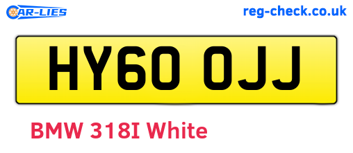 HY60OJJ are the vehicle registration plates.