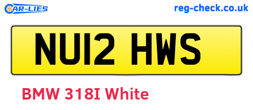 NU12HWS are the vehicle registration plates.