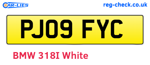 PJ09FYC are the vehicle registration plates.