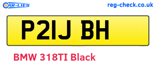 P21JBH are the vehicle registration plates.