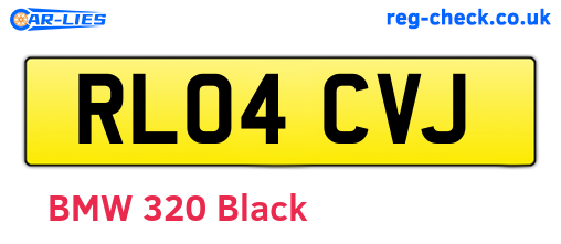 RL04CVJ are the vehicle registration plates.