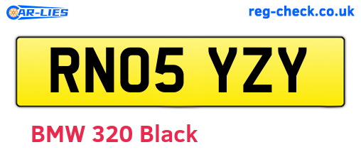 RN05YZY are the vehicle registration plates.