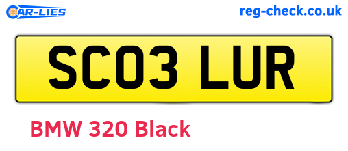 SC03LUR are the vehicle registration plates.