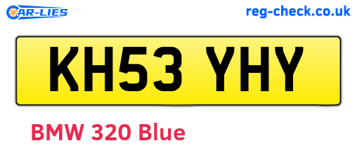 KH53YHY are the vehicle registration plates.