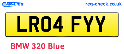 LR04FYY are the vehicle registration plates.