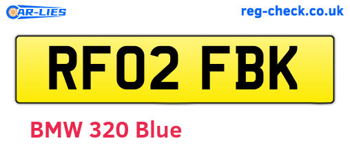 RF02FBK are the vehicle registration plates.