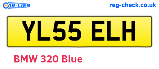 YL55ELH are the vehicle registration plates.