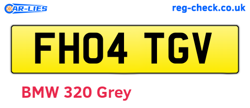 FH04TGV are the vehicle registration plates.