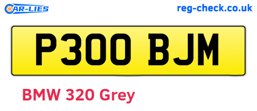 P300BJM are the vehicle registration plates.