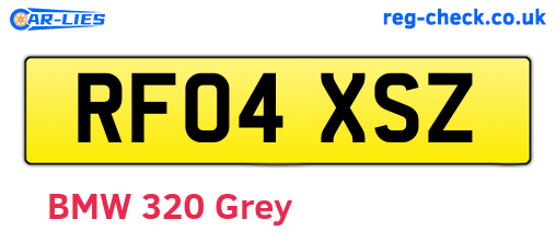 RF04XSZ are the vehicle registration plates.