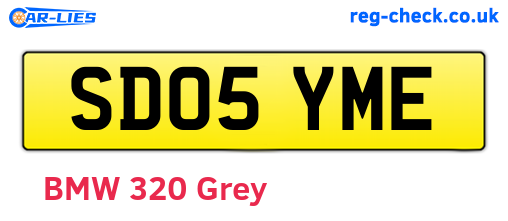 SD05YME are the vehicle registration plates.