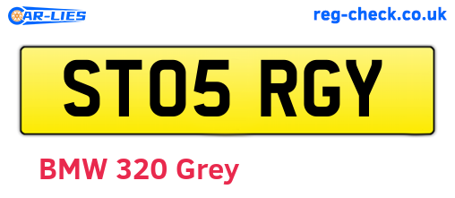 ST05RGY are the vehicle registration plates.