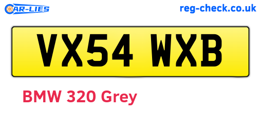 VX54WXB are the vehicle registration plates.