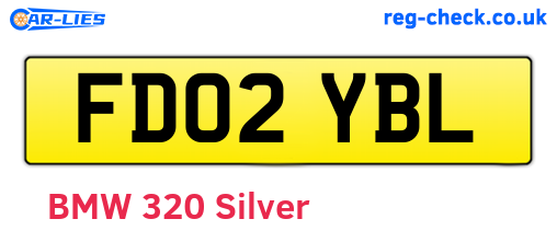 FD02YBL are the vehicle registration plates.