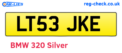 LT53JKE are the vehicle registration plates.