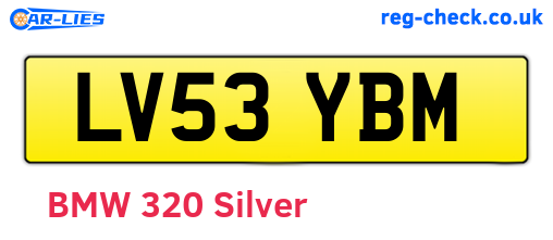 LV53YBM are the vehicle registration plates.
