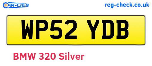 WP52YDB are the vehicle registration plates.