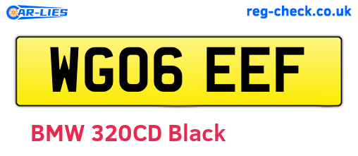 WG06EEF are the vehicle registration plates.