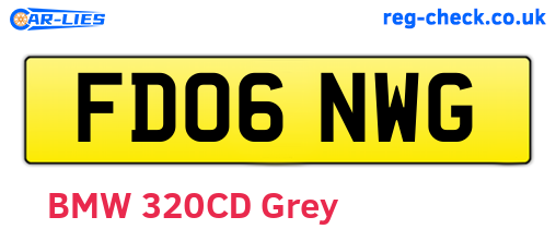 FD06NWG are the vehicle registration plates.