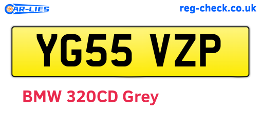 YG55VZP are the vehicle registration plates.